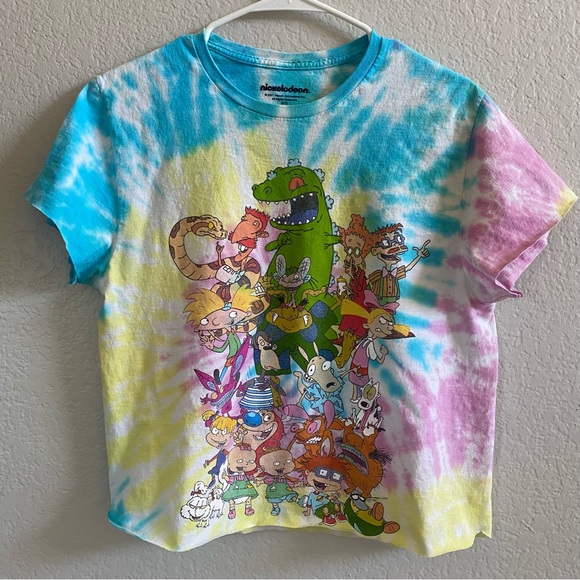 Nickelodeon Cartoon Cropped T Shirt Size Small - Picture 1 of 5